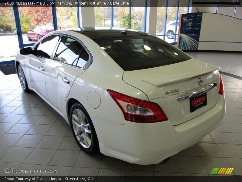 Winter Frost White / Caffe Latte 2009 Nissan Maxima 3.5 SV Premium