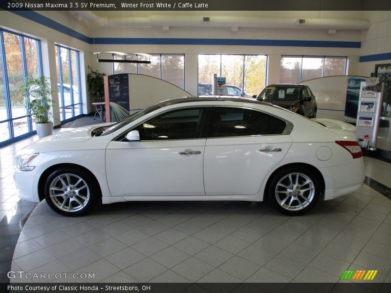 Winter Frost White / Caffe Latte 2009 Nissan Maxima 3.5 SV Premium