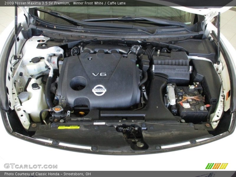 Winter Frost White / Caffe Latte 2009 Nissan Maxima 3.5 SV Premium