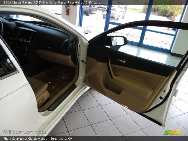 Winter Frost White / Caffe Latte 2009 Nissan Maxima 3.5 SV Premium
