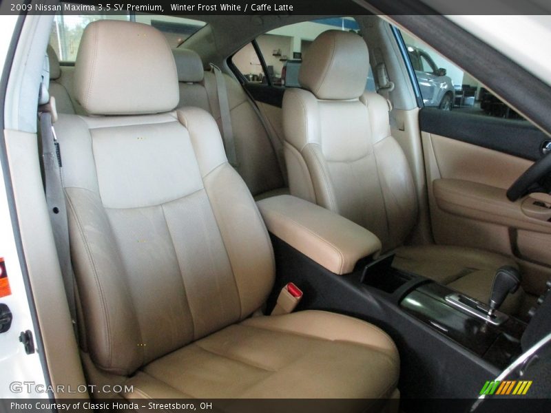 Winter Frost White / Caffe Latte 2009 Nissan Maxima 3.5 SV Premium