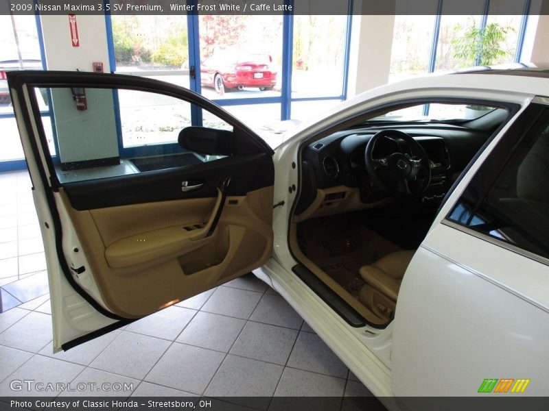 Winter Frost White / Caffe Latte 2009 Nissan Maxima 3.5 SV Premium