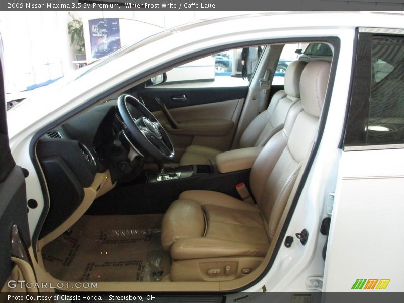 Winter Frost White / Caffe Latte 2009 Nissan Maxima 3.5 SV Premium
