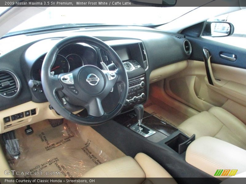 Winter Frost White / Caffe Latte 2009 Nissan Maxima 3.5 SV Premium