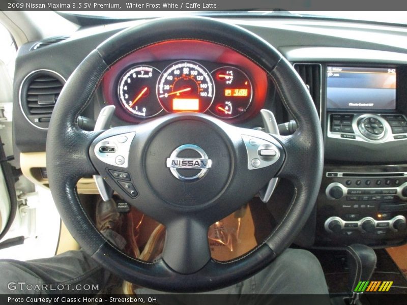 Winter Frost White / Caffe Latte 2009 Nissan Maxima 3.5 SV Premium