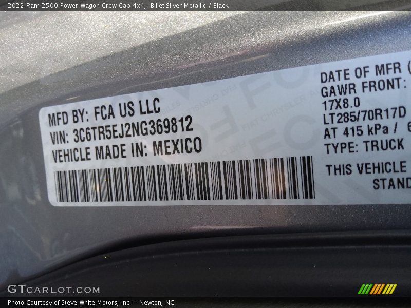 Billet Silver Metallic / Black 2022 Ram 2500 Power Wagon Crew Cab 4x4