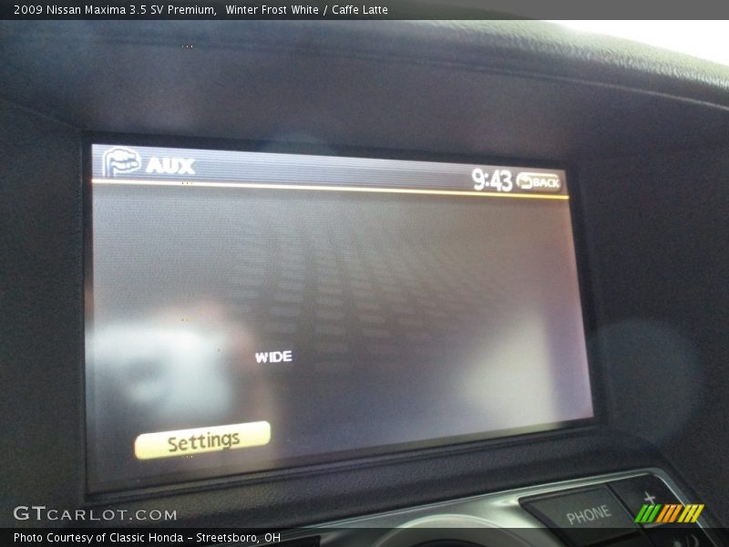 Winter Frost White / Caffe Latte 2009 Nissan Maxima 3.5 SV Premium