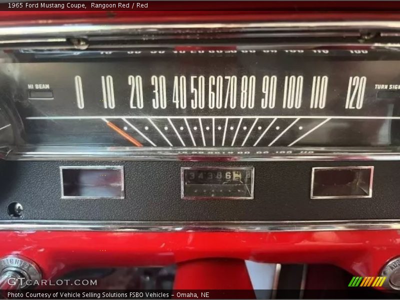 Rangoon Red / Red 1965 Ford Mustang Coupe