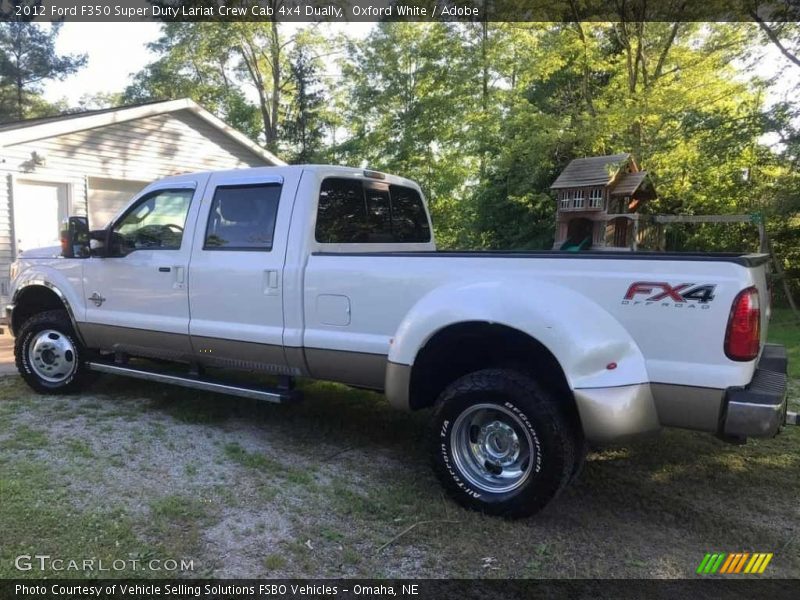 Oxford White / Adobe 2012 Ford F350 Super Duty Lariat Crew Cab 4x4 Dually