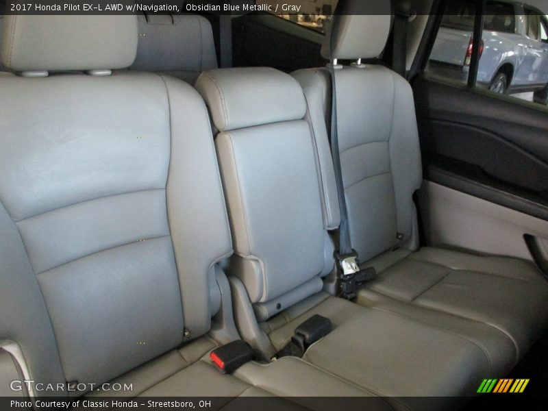 Obsidian Blue Metallic / Gray 2017 Honda Pilot EX-L AWD w/Navigation