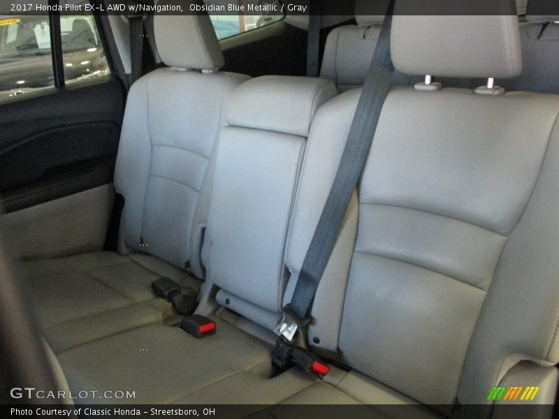 Obsidian Blue Metallic / Gray 2017 Honda Pilot EX-L AWD w/Navigation