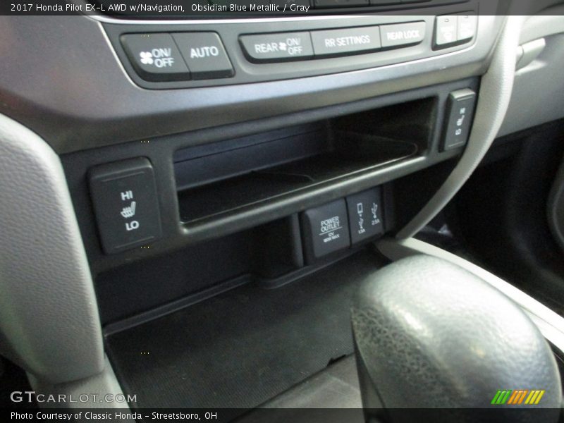 Obsidian Blue Metallic / Gray 2017 Honda Pilot EX-L AWD w/Navigation