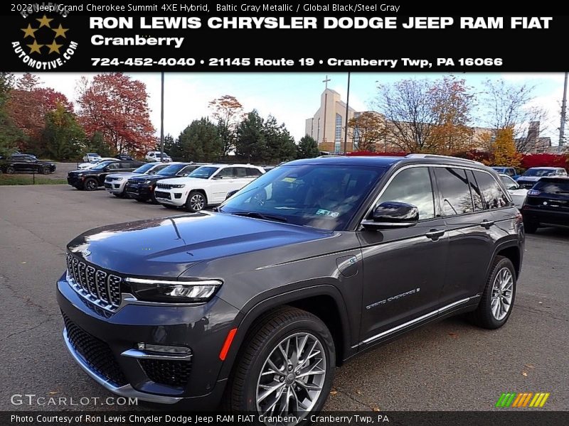 Baltic Gray Metallic / Global Black/Steel Gray 2022 Jeep Grand Cherokee Summit 4XE Hybrid