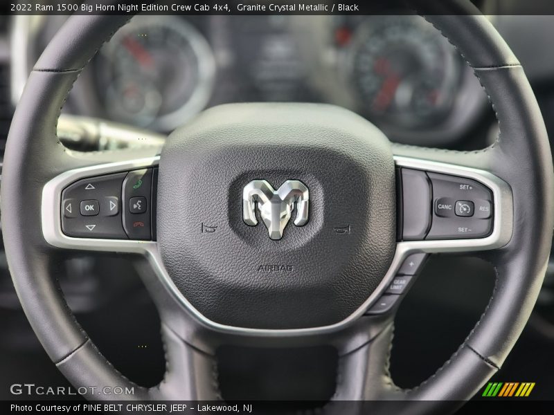  2022 1500 Big Horn Night Edition Crew Cab 4x4 Steering Wheel