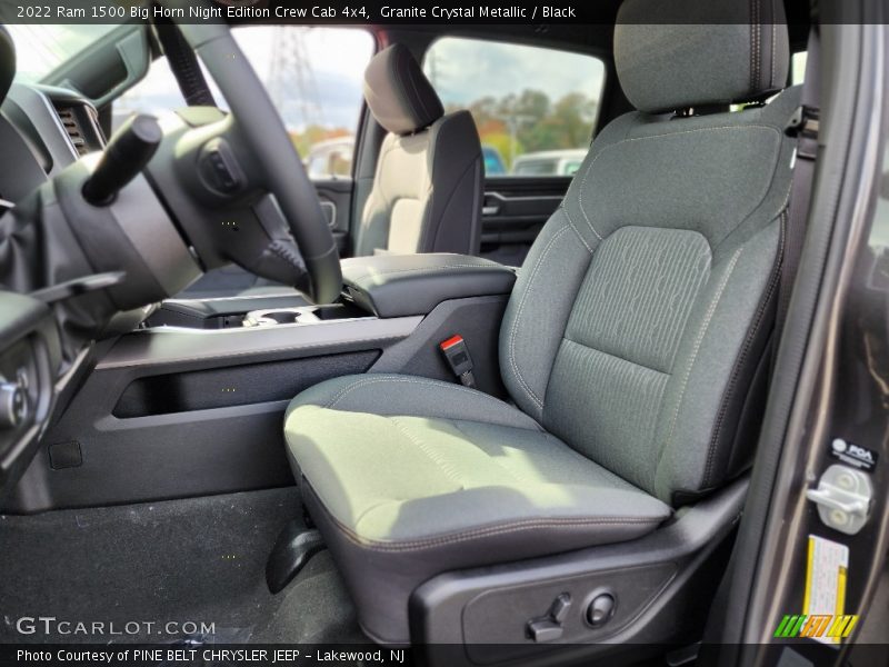 Front Seat of 2022 1500 Big Horn Night Edition Crew Cab 4x4