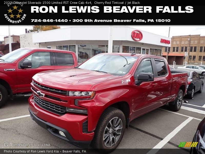 Cherry Red Tintcoat / Jet Black 2022 Chevrolet Silverado 1500 Limited RST Crew Cab 4x4