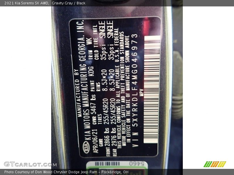 Gravity Gray / Black 2021 Kia Sorento SX AWD