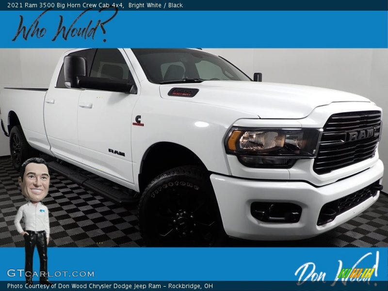 Bright White / Black 2021 Ram 3500 Big Horn Crew Cab 4x4