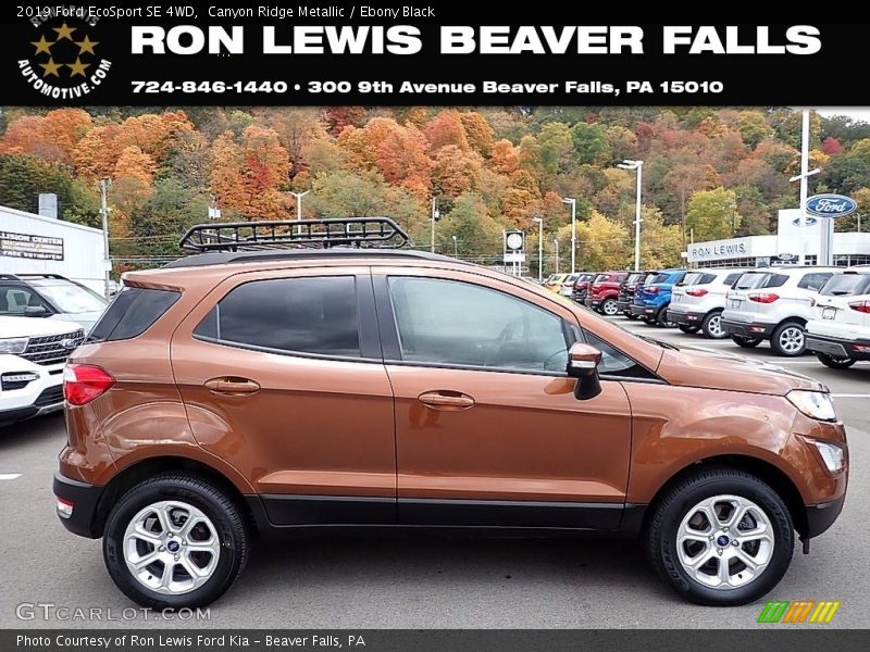 Canyon Ridge Metallic / Ebony Black 2019 Ford EcoSport SE 4WD