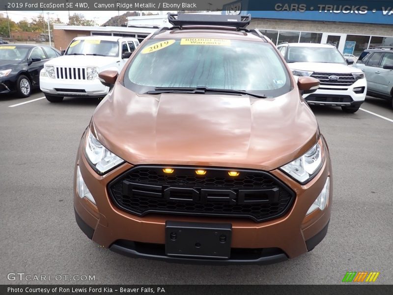 Canyon Ridge Metallic / Ebony Black 2019 Ford EcoSport SE 4WD