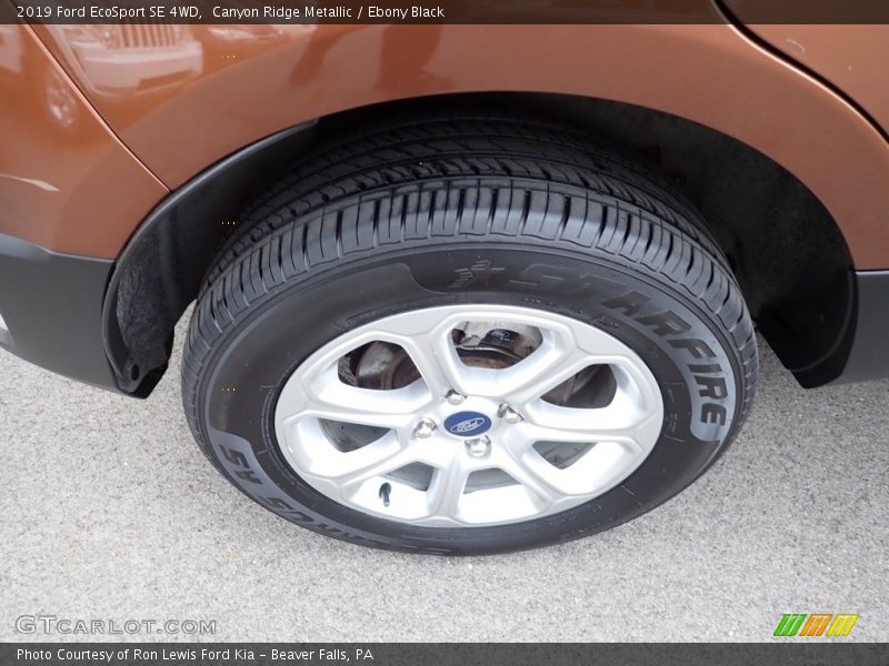 Canyon Ridge Metallic / Ebony Black 2019 Ford EcoSport SE 4WD