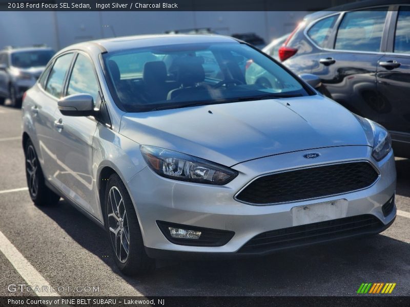 Ingot Silver / Charcoal Black 2018 Ford Focus SEL Sedan