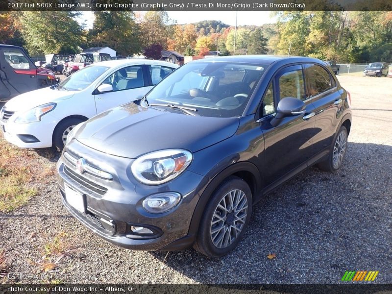 Grigio Graphite (Graphite Grey) / Testa Di Moro/Grigio (Dark Brown/Gray) 2017 Fiat 500X Lounge AWD