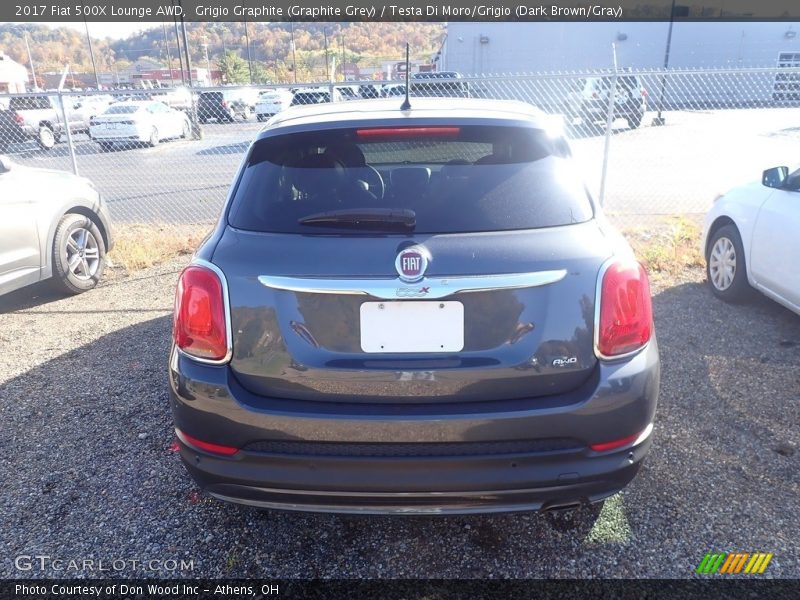 Grigio Graphite (Graphite Grey) / Testa Di Moro/Grigio (Dark Brown/Gray) 2017 Fiat 500X Lounge AWD