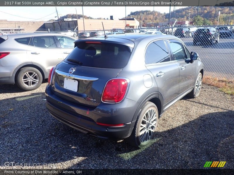 Grigio Graphite (Graphite Grey) / Testa Di Moro/Grigio (Dark Brown/Gray) 2017 Fiat 500X Lounge AWD