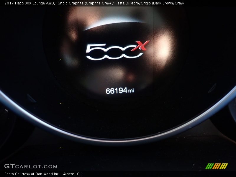 Grigio Graphite (Graphite Grey) / Testa Di Moro/Grigio (Dark Brown/Gray) 2017 Fiat 500X Lounge AWD