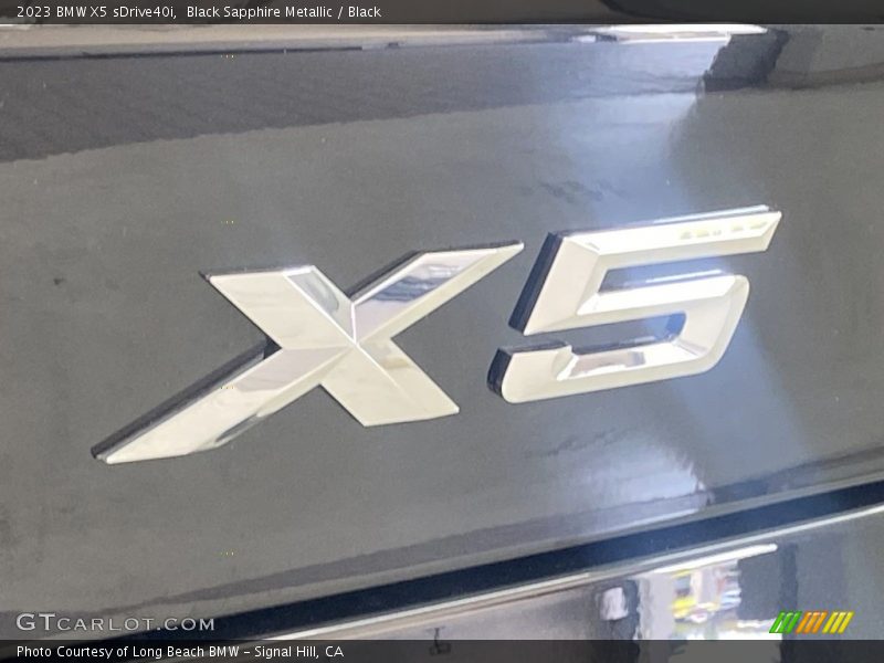 Black Sapphire Metallic / Black 2023 BMW X5 sDrive40i