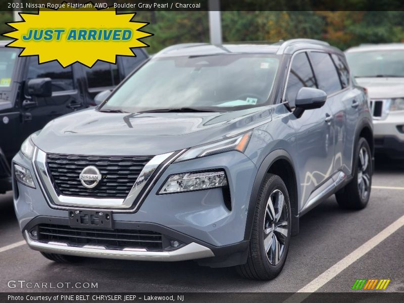 Boulder Gray Pearl / Charcoal 2021 Nissan Rogue Platinum AWD