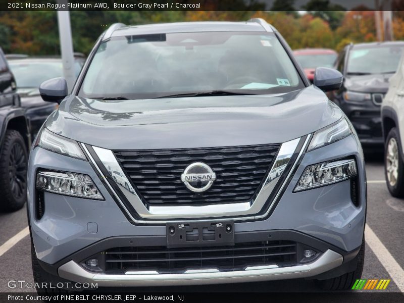 Boulder Gray Pearl / Charcoal 2021 Nissan Rogue Platinum AWD