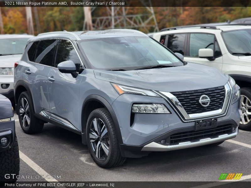 Boulder Gray Pearl / Charcoal 2021 Nissan Rogue Platinum AWD