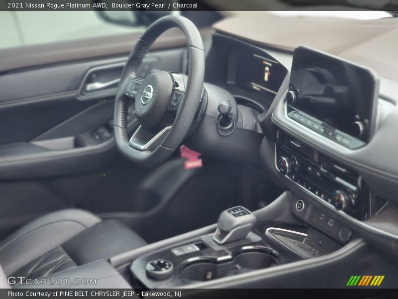 Boulder Gray Pearl / Charcoal 2021 Nissan Rogue Platinum AWD