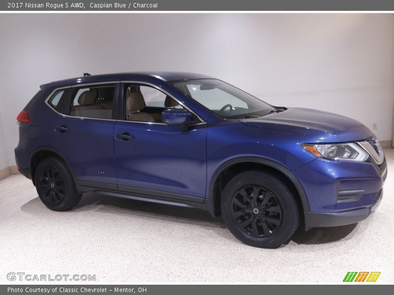 Caspian Blue / Charcoal 2017 Nissan Rogue S AWD