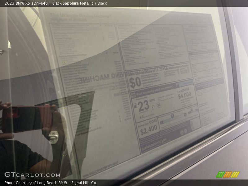 Black Sapphire Metallic / Black 2023 BMW X5 sDrive40i