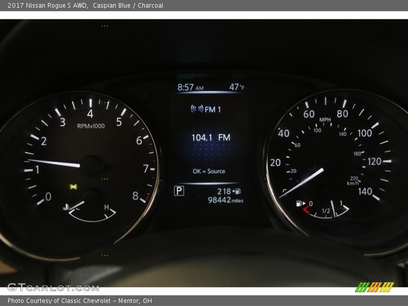 Caspian Blue / Charcoal 2017 Nissan Rogue S AWD