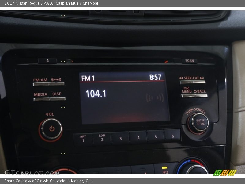Caspian Blue / Charcoal 2017 Nissan Rogue S AWD