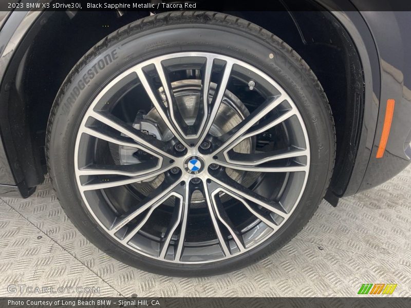 Black Sapphire Metallic / Tacora Red 2023 BMW X3 sDrive30i