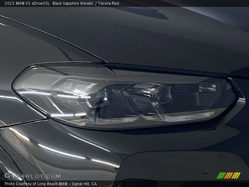 Black Sapphire Metallic / Tacora Red 2023 BMW X3 sDrive30i