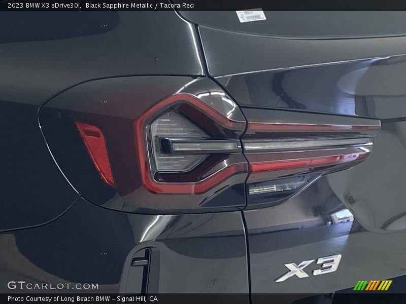 Black Sapphire Metallic / Tacora Red 2023 BMW X3 sDrive30i
