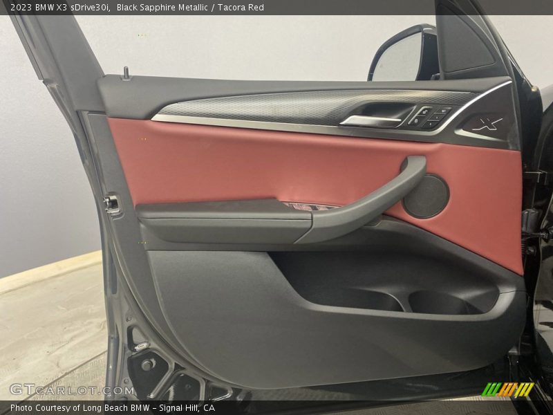 Black Sapphire Metallic / Tacora Red 2023 BMW X3 sDrive30i