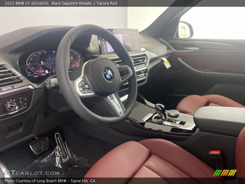 Black Sapphire Metallic / Tacora Red 2023 BMW X3 sDrive30i