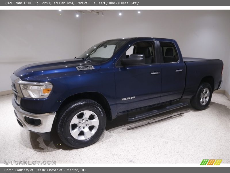 Patriot Blue Pearl / Black/Diesel Gray 2020 Ram 1500 Big Horn Quad Cab 4x4