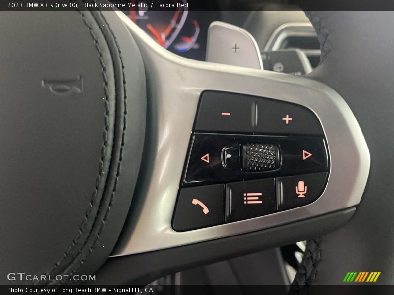 Black Sapphire Metallic / Tacora Red 2023 BMW X3 sDrive30i