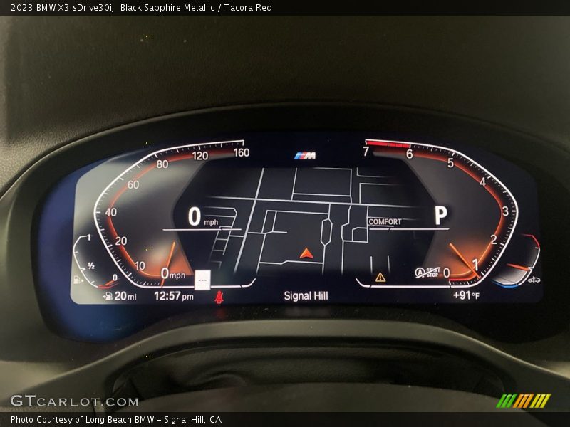 Black Sapphire Metallic / Tacora Red 2023 BMW X3 sDrive30i
