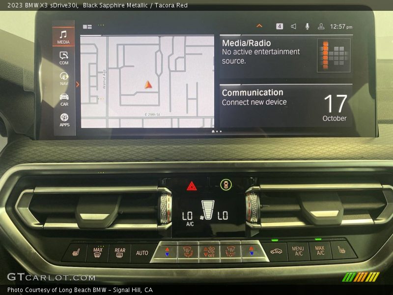 Black Sapphire Metallic / Tacora Red 2023 BMW X3 sDrive30i