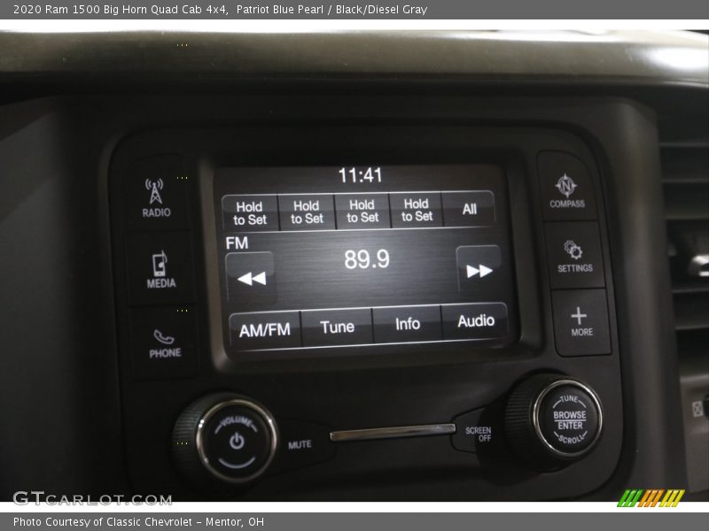 Patriot Blue Pearl / Black/Diesel Gray 2020 Ram 1500 Big Horn Quad Cab 4x4