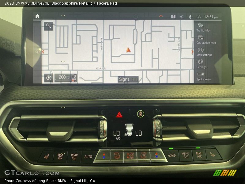 Black Sapphire Metallic / Tacora Red 2023 BMW X3 sDrive30i